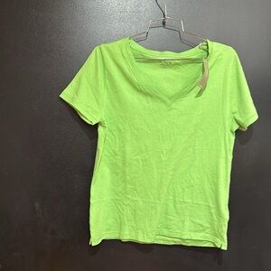 NWT J. Crew Vintage Jersey Classic Fit V-Neck Tee Green  Size S